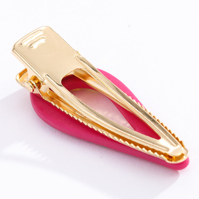 Wholesale Candy Colored Resin Studded Diamond Pointed Hair Clips